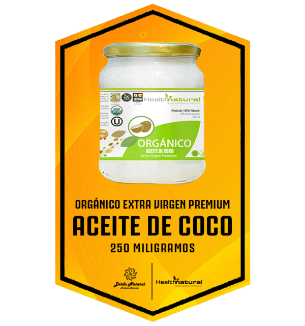 ACEITE DE COCO ORGÁNICO EXTRA VIRGEN PREMIUM 250 ML | HEALTH NATURAL