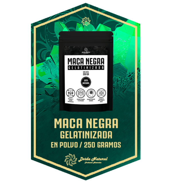 MACA NEGRA GELATINIZADA EN POLVO 250 GR | DVIDA NATURAL