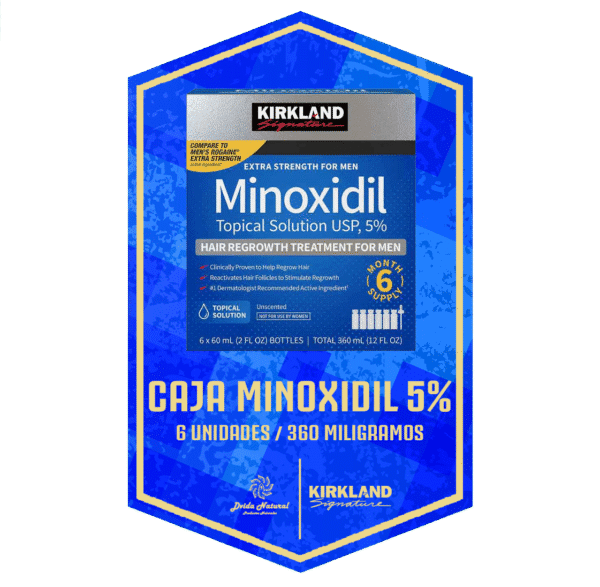 CAJA MINOXIDIL 5% 6 UNIDADES 360 ML | KIRKLAND