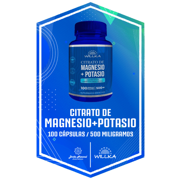 CITRATO DE MAGNESIO+POTASIO 100 CAPS 500 MG | WILLKA