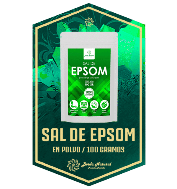 SAL DE EPSOM (SULFATO DE MAGNESIO) 100 GR | DVIDA NATURAL